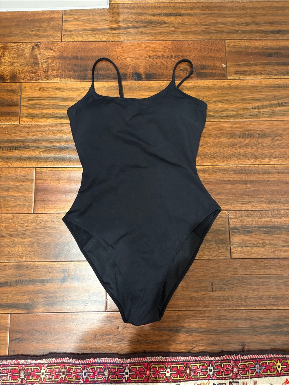 Ta3 Black One-Piece Swimsuit with Thin Straps